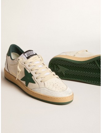 Ball Star Wishes Donna in nappa bianca con stella e talloncino in pelle verde