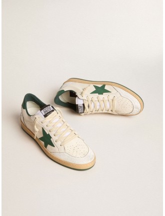 Ball Star Wishes Uomo in nappa bianca con stella e talloncino in pelle verde