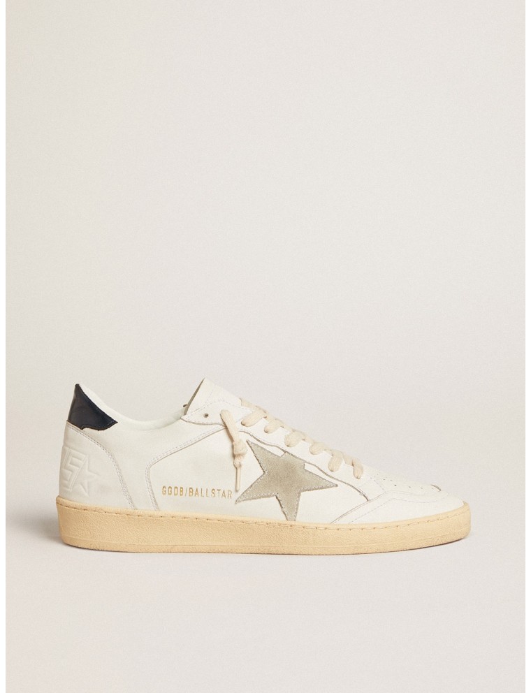 Ball Star con stella in suede ghiaccio e talloncino in pelle blu